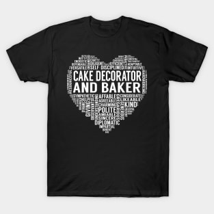 Cake Decorator And Baker Heart T-Shirt